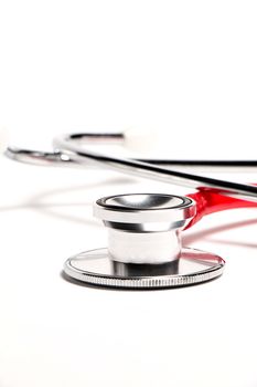 Stethoscope, close-up isolated with white background