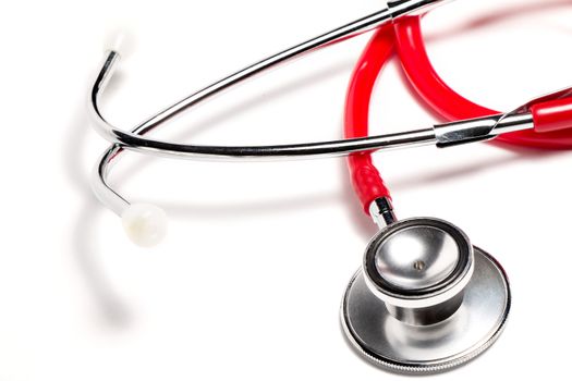 Stethoscope, close-up isolated with white background