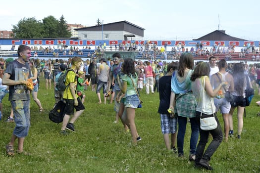 "Care" for a festival of paints in Tyumen, Russia. 20.06.2015