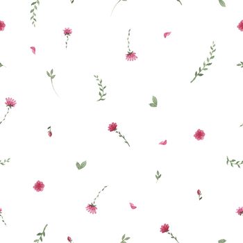 flowers watercolor of floral rose seamless pattern