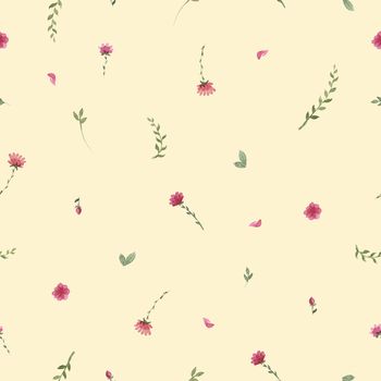 flowers watercolor of floral rose seamless pattern