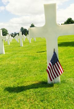 American War Cemetery at Omaha Beach, Normandy (Colleville-sur-Mer).