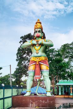 Statue of Hanuman a a Hindu god at the Batu Caves in Kuala Lumpur