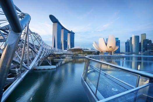 Bay view of Singapore City. 