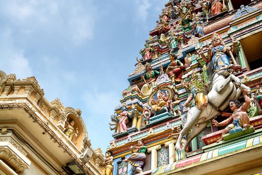 Detail of Sri Mahamariamman Temple, The oldest Hindu temple in Kuala Lumpur.