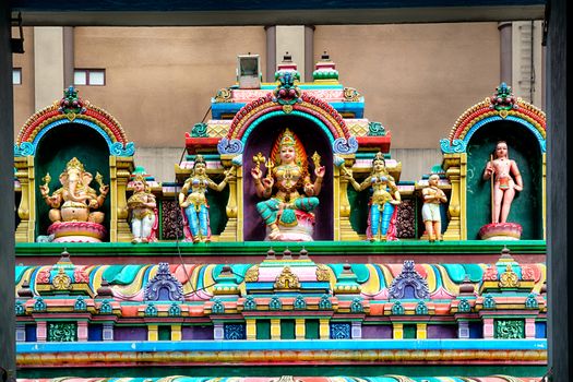 Detail of Sri Mahamariamman Temple, The oldest Hindu temple in Kuala Lumpur.