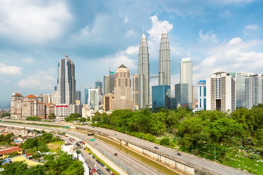 Kuala Lumpur skyline. 