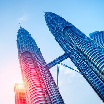 Petronas Towers at sunrise. 