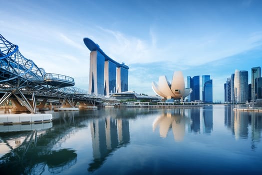 Bay view of Singapore City. 