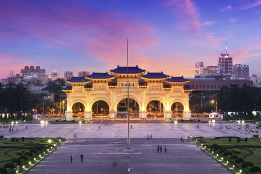 Liberty Square at night in Taipei.