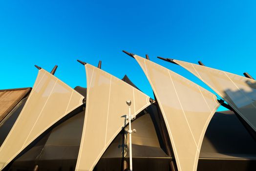 MILAN, ITALY - AUGUST 31, 2015: Kuwait pavilion at Expo Milano 2015, universal exposition on the theme of food, in Milan, Lombardy, Italy, Europe