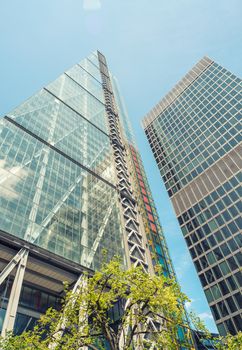 London City. Modern skyline of business district.