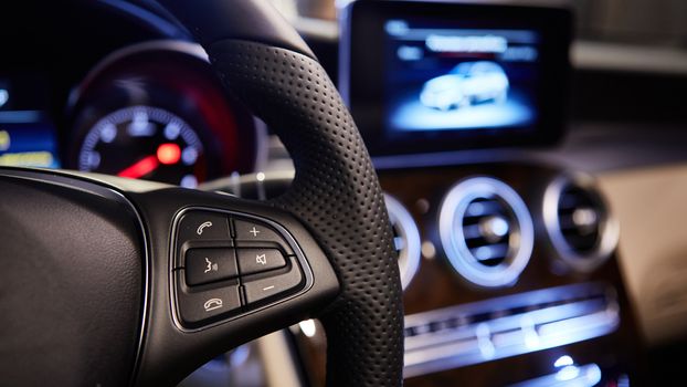 Detail of a beauty and fast sportcar. Shallow dof