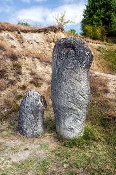 Costesti, Romania - Septemper 2, 2012: The Trovants of Costesti - The Living and Growing Stones of Romania