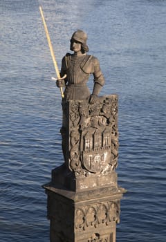 Old statue in Prague, capital of Chezh Republic