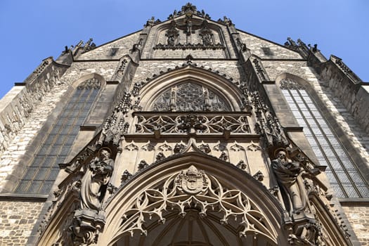 Doorway of St. Peter and Paul Cathedral in Brno, Czech Republic
