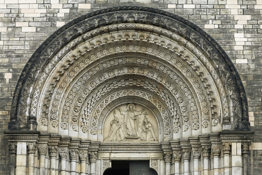 Doorway of Church of Saints Cyril and Methodius, Prague, Karlin