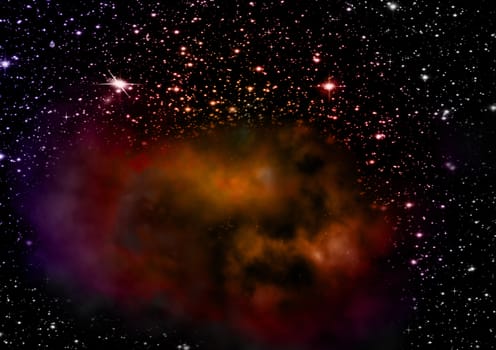 Small part of an infinite star field of space in the Universe. "Elements of this image furnished by NASA".