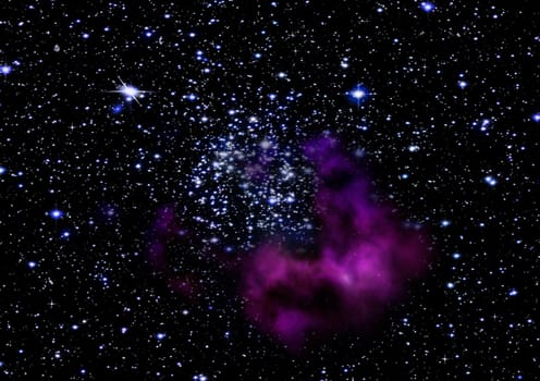 Star field in space a nebulae and a gas congestion. "Elements of this image furnished by NASA".