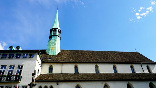 Historical Church in zurich, Switzerland horizontal