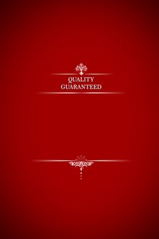 Quality Guaranteed Message On Red Background