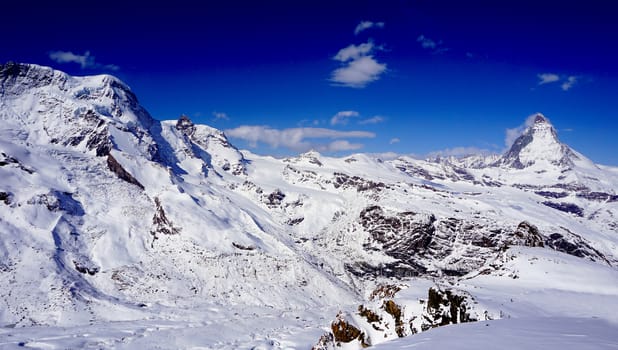 scenery of Matterhorn on a clear sunny day, Zermatt, Switzerland