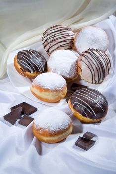 Different kinds of bread and pastry