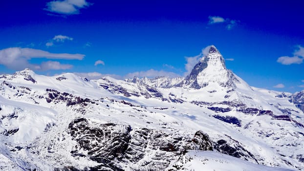 scenic of Matterhorn on a clear sunny day, Zermatt, Switzerland