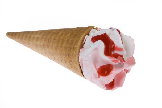 Isolated ice cream with jam