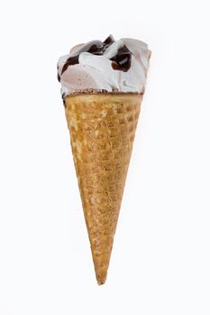 Isolated ice cream with chocolate