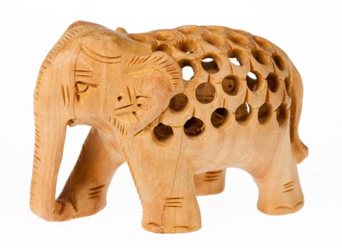Isolted wooden statuette