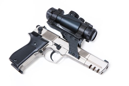Gun with optical device