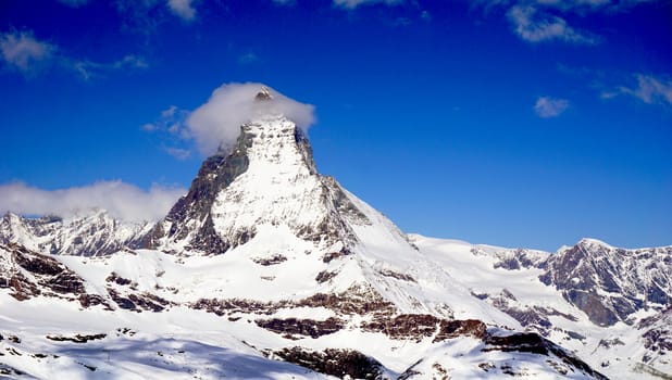 scenery of Matterhorn on a clear sunny day, Zermatt, Switzerland