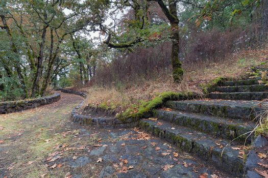 Eagle Creek Overlook Hiking Trail at Columbia River Gorge in Oregon