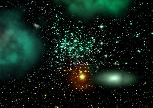 Small part of an infinite star field of space in the Universe. "Elements of this image furnished by NASA".