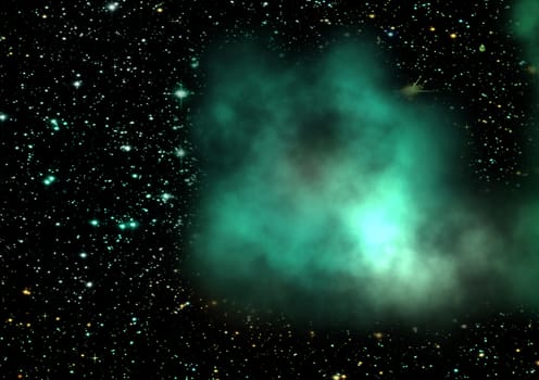 Star field in space a nebulae and a gas congestion. "Elements of this image furnished by NASA".