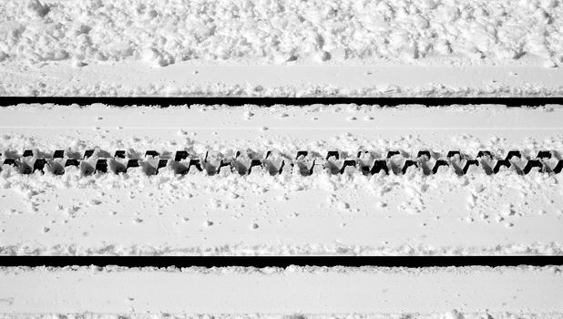 railway close up and snow top of the mountains, zermatt, switzerland