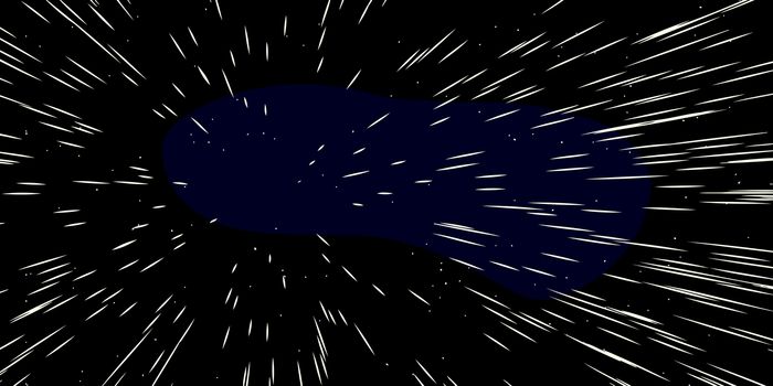 Background cartoon illustration of fast moving stars in space