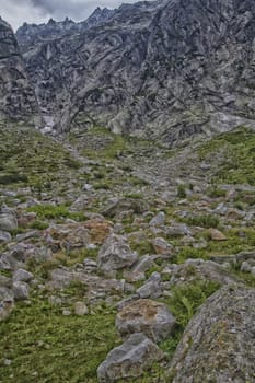 Landscape of rocks in the mountain