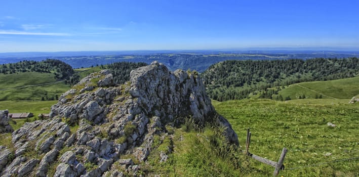 Landscape of mountain with rock