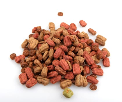 pet food isolated on white