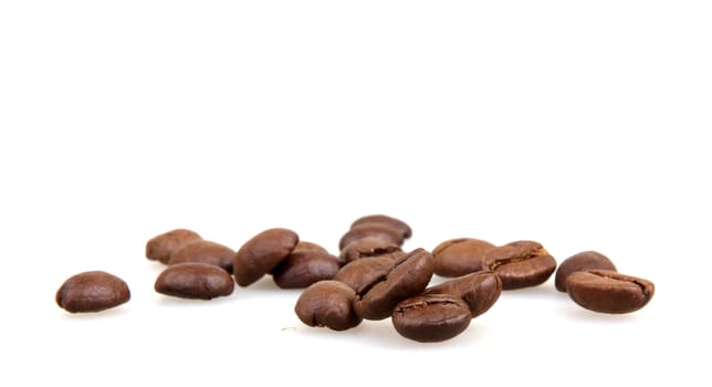 coffee beans isolated on white