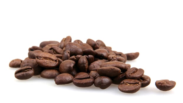 coffee beans isolated on white