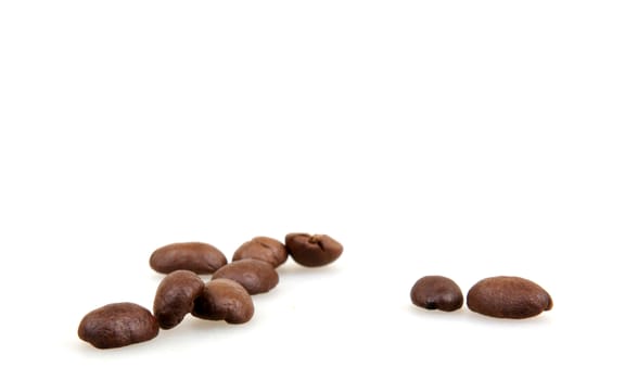 coffee beans isolated on white