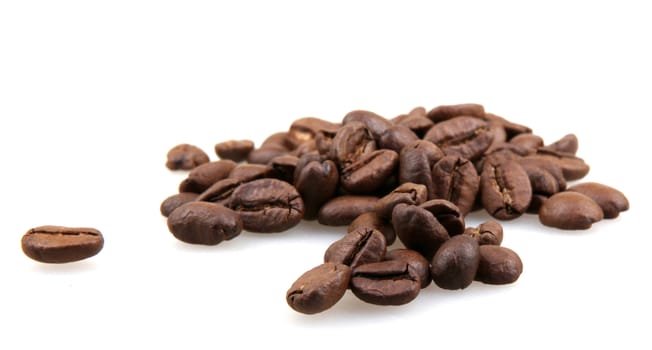 coffee beans isolated on white