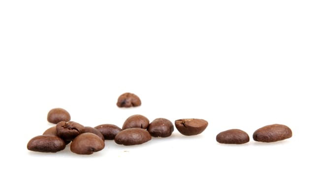 coffee beans isolated on white