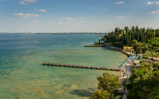 A view of Garda Lake from the caves of Catullus