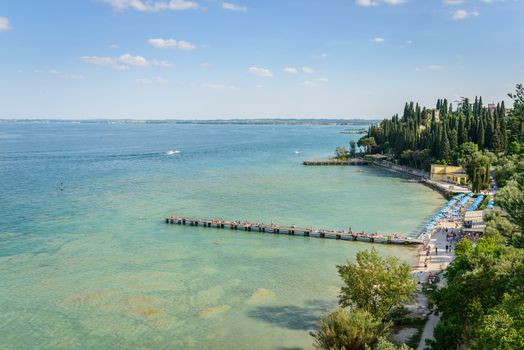 A view of Garda Lake from the caves of Catullus