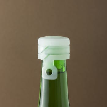 Close up of a wine bottle and stopper