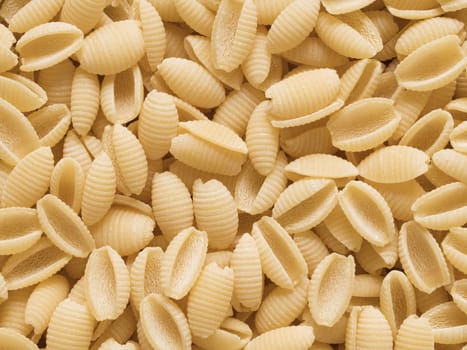 close up of italian uncooked gnocchetti sardi pasta food background